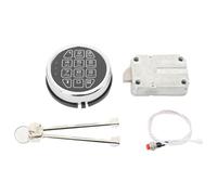 Cvoepobey Cerradura Electrónica de Repuesto para Caja Fuerte con Solenoide y 2 Llaves de Anulación, Caja Fuerte Ignífuga con Teclado Cromado y Mucho Más.