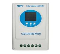 Cvoepobey Controlador de Carga Solar MPPT Automático de 12 V/24 V/36 V/48 V y 150 A, Controlador de Identificación Automática para Carga de Batería Fuera de la Red