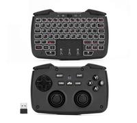 Cvoepobey Controlador de Juegos Portátil Inalámbrico RK707 de 2,4 GHz con Teclado y Ratón, Función Turbo para PC, para Raspberry Pi2 y Android TV