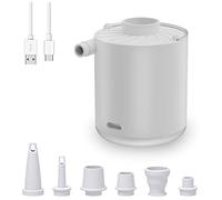 Cvoepobey Mini Bomba de Aire Luz de Camping PortáTil Bomba de Inflado/Desinflado PequeñA con BateríA USB Recargable para Flotadores de Piscina Cama de Aire