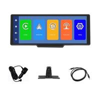 Cvoepobey Monitor de Coche de 10,26 Pulgadas, Inalámbrico, CarPlay, Android Auto, Pantalla HD, Transmisor FM Bluetooth, Reproductor de Vídeo