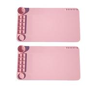Cvoepobey Paquete de 2 Almohadillas de Silicona para Pintar Grafitis, Libro para Colorear de Calco Transparente, Almohadilla para Manualidades, de Colores (Rosa)