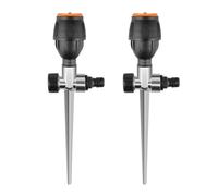 Cvoepobey Paquete de 2 Aspersores con Transmisión por Engranajes, Aspersor Automático de 360 Grados para un Riego Eficiente del Césped