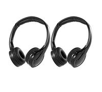 Cvoepobey Paquete de 2 Auriculares InaláMbricos IR para Reproductor de DVD de Coche Reposacabezas VíDeo, Auriculares Infrarrojos en la Oreja Auriculares Universales (Negro)