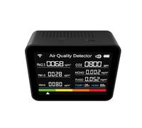 Cvoepobey Probador de Calidad del Aire 13 en 1 Tuya WiFi CO2/TVOC/HCHO/PM2.5/PM1.0/PM10/Temperatura/Humedad/Fecha/Alarma/Cronómetro Medidor de CO2