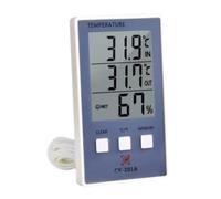 Cvoepobey Termómetro Digital Higrómetro para Interiores y Exteriores, Medidor de Humedad y Temperatura, Pantalla LCD en °C/°F, Sensor y Sonda, Estación Meteorológica.