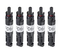 Cvoepobey Uds Conector Solar con Diodo Conector PV Impermeable DC1000V 20A IP67 PPO Macho Conector Hembra
