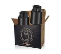 CVOZO 2 Tapones de Vacío para Vino con Marcador de Fecha, Tapones Reutilizables para Botellas de Vino, Cierre Hermético Antifugas, Conservador de Vino en ABS, el MejorRegalo para los Amantes del Vino