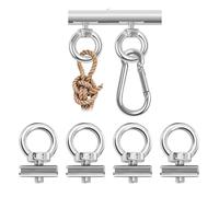 CVOZO Barra de Remolque con Ganchos, 4 Piezas de 6 mm, Ganchos de toldo de Acero Inoxidable, Accesorios de Barra de Remolque para Caravana, Autocaravana, casa rodante, Campervan, Barco