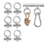 CVOZO Barra de Remolque con Ganchos, 6 Piezas de 6 mm, Ganchos de toldo de Acero Inoxidable, Accesorios de Barra de Remolque para Caravana, Autocaravana, casa rodante, Campervan, Barco