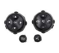 CVPX Botonera Elevalunas Botón multifunción para Volante de Coche, Compatible con Mercedes Benz Clase S W221 (2006, 2007, 2008 y 2009). Pulsador Momentáneo (Black)