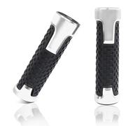 CVPX Puños de Motocicleta Manillar Universal para Motocicleta Kawasaki Ninja 250R 300 ER6 650 ZX6 ZX7 ZX9 ZX10 ZX12 ZX14 Z650 de 7/8'' y 22 mm. Puño de Manillar Moto(Silver)