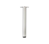 CVQJL Patas de Mesa Ajustables de Acero Inoxidable, 25 cm de Altura, Patas de Metal para Mueble de TV, mesita de Noche y cajón (0-3 cm de Altura), Color Plata esmerilada, 1 Unidad