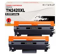 CVT - 2X Toner compatibles TN2420 XXL 5.5k (Alta Capacidad / Jumbo), para Brother DCP L2510D, DCP L2530DW, HL L2310D, L2350DN, L2370DN, L2375DW, MFC L2710DN, L2730DW, L2750DW