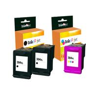 CVT - 304 XL Compatible para HP 304 XL 304XL 2X Negro + Color Cartucho de Tinta para HP DeskJet 3760 3762 3750 3700 2630 2600 2620 2632 Envy 5010 5020 5030