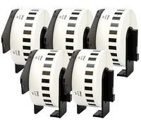 CVT - 5 cintas compatibles DK22210 (DK-22210) Etiquetas para P-Touch QL-1110NWB QL-1100 QL-1060N QL-1050 QL-500 QL-500BW QL-570 QL-580 QL-700 QL-710 0W QL-88 00 QL-810W QL-820NWB