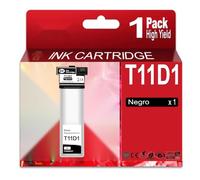 CVT - Cartucho de Tinta Compatible con T11D1 T11D2 T11D3 T11D4 para Epson Workforce Pro WF-C5390DW WF-C5890DWF WF-C5390DN WF-C5390DW Bam (Negro)