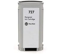 CVT CompraVentaToner Cartucho de Tinta Compatible Negro Mate 727 (B3P22A/C1Q12A) 130 ml para DesignJet T 1500, T 1530, T 2500, T 2530, T 920, T 930