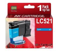 CVT - LC-521 / LC521 / LC521XL Cartucho de Tinta Pigmentada Compatible con Brother DCP-J1260W / DPC-J1310DW / DCP-J1360DW / DCP-J1460DW