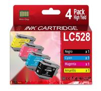 CVT - LC528 Cartucho de Tinta LC-528 Compatible con Brother MFC-J6760DW MFC-J6960DW MFC-J6975DW MFC-J6977DW (Multicolor)