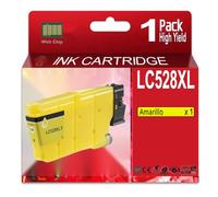 CVT - LC528XL Cartuchos de Tinta LC-528XL Compatible con Brother MFC-J6975DW MFC-J6977DW (Amarillo)