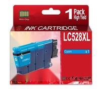 CVT - LC528XL Cartuchos de Tinta LC-528XL Compatible con Brother MFC-J6975DW MFC-J6977DW (Cyan)