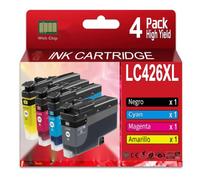 CVT - Pack 4 LC426XL Cartuchos de Tinta Compatibles LC-426 XL para Uso en Brother MFC-J4335DW MFC-J4340DW MFC-J4535DW MFC-J4540DW