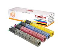 CVT - Pack 4X MP-C2030 / MP-C2050 / MP-C2530 / MP-C2550 Toner genéricos Reemplazo Compatible para Ricoh Aficio 842057 / 842058 / 842059 / 842060