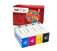CVT - SJIC22P Pack 4 Cartuchos de Tinta pigmentada Compatible con Epson ColorWorks C3500, TM C3500