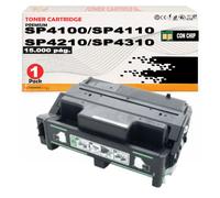 CVT - SP4100N SP4100SF SP4110DN SP4110N SP4110SF SP4210N SP4310N Negro Cartucho de Toner Compatible con Ricoh Aficio 407008 / 402810 / 403180 / 407649 / Type 220