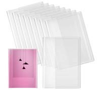 CVUTOVO 10 Fundas de Libro Transparentes para Estudiantes Sellado Adhesivo y Material Cpp Reutilizable, Ideales para Proteger Libros Escolares y Cuadernos