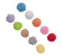 CVUTOVO 10 Unidades Pelota de Felpa para Gatos Suave y Multicolor, Reduce el Aburrimiento y Fomenta el Ejercicio, Adecuado para Uso en Interiores Color Aleatorio