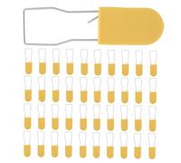 CVUTOVO 100 Unidades Sello de Seguridad Anti-manipulación Amarillo para Cajas Equipaje, con Cable de Hierro y Cuerpo de Abs, Superficie para Etiquetar, Adecuado para Logística y Tránsito