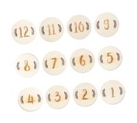 CVUTOVO 12 Tarjetas Mensuales para Bebés de Madera Números y Diseño de Hojas Set de 12 Piezas para Fotos de Recién Nacidos y Registro de Crecimiento Accesorio Creativo para Obsequio