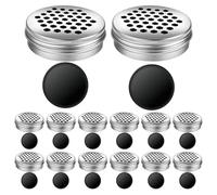 CVUTOVO 18 Juegos de latas de aromaterapia para Perros - Contenedores con Puntos magnéticos - Caja de Entrenamiento de aromaterapia para Perros - Suministros para el Entrenamiento olfativo de