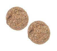 CVUTOVO 2 Bolas de Menta Juguetes para Masticar Hierba Gatera para Gatos Color Caqui y Proteger la Salud Dental de Mascotas Ideales para Jugar