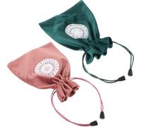 CVUTOVO 2 Bolsas de Tarot Decorativas de Terciopelo Marrón y Verde Oscuro Cordón, Organizadores Portátiles para Cartas de Tarot y Oráculo, Accesorios Ligeros para Uso Doméstico y Exterior