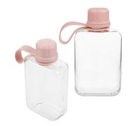 CVUTOVO 2 Piezas Botella de Agua Deportiva Portátil de Plástico de 240ml Diseño Plano y Agarre Firme para Deportes al Aire Libre y Estilo de Vida Estudiantil Reutilizable
