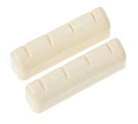 CVUTOVO 2 Piezas de Cejuelas para Banjo en Abs Blanco, Accesorios para Cuerdas Función de Reducción de Ruido y Soporte de Cuerdas, Ideales para Banjo