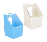 CVUTOVO 2piezas Comedero Colgante para Tapa Caja De Plástico Resistente Multifuncional Gran Capacidad Anti-Desperdicio para Alimentación y Agua Jaulas Accesorio para Palomos y Aves