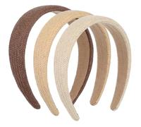 CVUTOVO 3 Diademas Tejidas para Mujer en Plástico, Diseño Sencillo y Cómodo, Ideales para Salir y Asistir a Fiestas, Paquete de 3 Accesorios para Cabello Chic