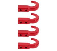 CVUTOVO 4 Piezas Ganchos de Remolque Metálicos para Coche RC de Escalada, Gancho de Remolque Grande con Perno de Bloqueo, Accesorios para Suministros y Piezas Todoterreno para Vehículos