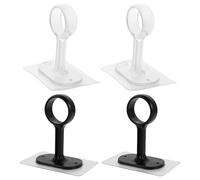CVUTOVO 4 Piezas Soporte Material Cortina Taladro de Barra para Autoadhesivo Diseño Ahorrador de Espacio y Abs de Placas de Yeso Adecuado para Techos en Viviendas de Uso Temporal