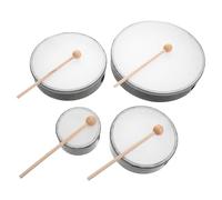 CVUTOVO 4juegos Pandereta Instrumento Musical Pandereta Portátil Para Instrumentos Musicales Orff Juguete De Percusión Orff Con Baquetas De Madera