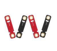 CVUTOVO 4piezas Anillo para Patas De Terciopelo Negro y Rojo con Hebilla Ajustable para Anillas Pajaros y Protección De Patas