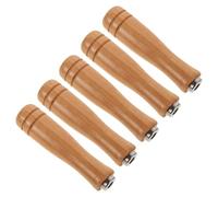 CVUTOVO 5 Piezas Mango de Lima de Madera D 6mm con Collares Metálicos para