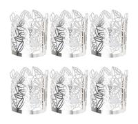 CVUTOVO 50 Piezas Pantalla de Papel Plateada para Lámpara, Envoltorio Decorativo de Luz, Diseño Simple y Elegante, CREA Ambiente Cálido y Difunde la Luz, para Decoración de Boda y Hogar
