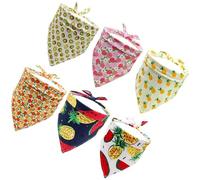 CVUTOVO 6 Piezas Pañuelo para Mascotas Verano Bandanas Suaves Estampadas para Perros y Gatos Ligeras y Lavables Accesorio Decorativo para Fiestas