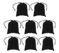 CVUTOVO 8 bolsas pequeñas para guardar ocarinas - Bolsa de cerámica de 6 agujeros para ocarinas - de terciopelo negro de 15 x 13 cm para guardar baratijas, recuerdos o relojes, con cordón para un