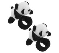 CVUTOVO Bandas de Felpa para Manillar de Bicicleta de Montaña Diseño Creativo de Panda, Fácil Instalación y Uso Versátil, Pack de 2 Piezas para Decoración Llamativa